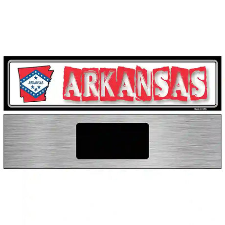 Arkansas State Outline Novelty Metal Vanity Street Sign 6" x 1.5" (KM)