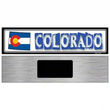 Colorado State Outline Novelty Metal Vanity Street Sign 6" x 1.5" (KM)