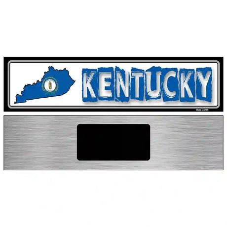 Kentucky State Outline Novelty Metal Vanity Street Sign 6" x 1.5" (KM)