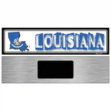 Louisiana State Outline Novelty Metal Vanity Street Sign 6" x 1.5" (KM)