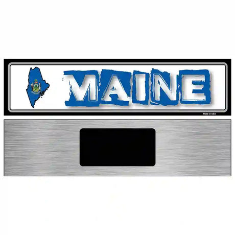 Maine State Outline Novelty Metal Vanity Street Sign 6" x 1.5" (KM)