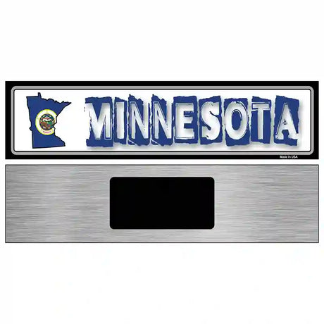 Minnesota State Outline Novelty Metal Vanity Street Sign 6" x 1.5" (KM)