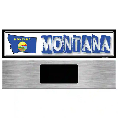 Montana State Outline Novelty Metal Vanity Street Sign 6" x 1.5" (KM)