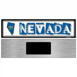 Nevada State Outline Novelty Metal Vanity Street Sign 6" x 1.5" (KM)