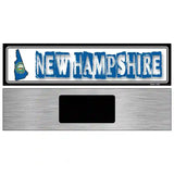 New Hampshire State Outline Novelty Metal Vanity Street Sign 6" x 1.5" (KM)