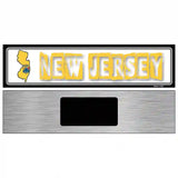 New Jersey State Outline Novelty Metal Vanity Street Sign 6" x 1.5" (KM)