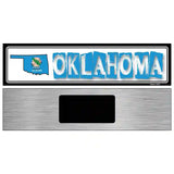 Oklahoma State Outline Novelty Metal Vanity Street Sign 6" x 1.5" (KM)