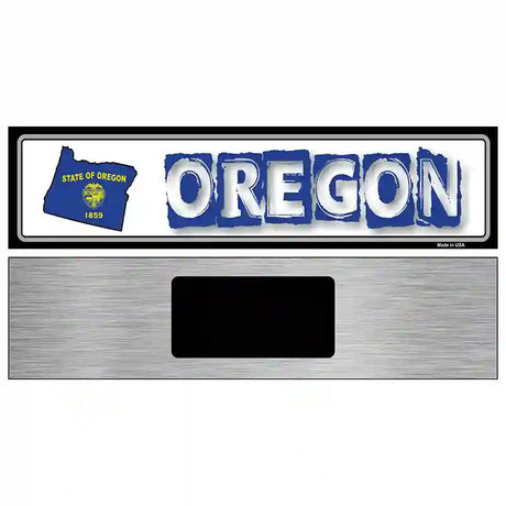 Oregon State Outline Novelty Metal Vanity Street Sign 6" x 1.5" (KM)