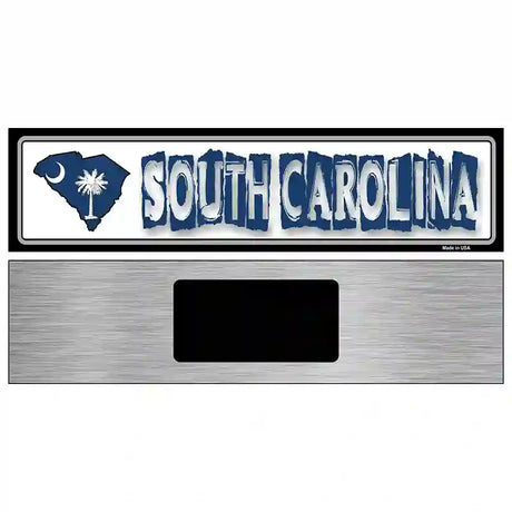 South Carolina State Outline Novelty Metal Vanity Street Sign 6" x 1.5" (KM)