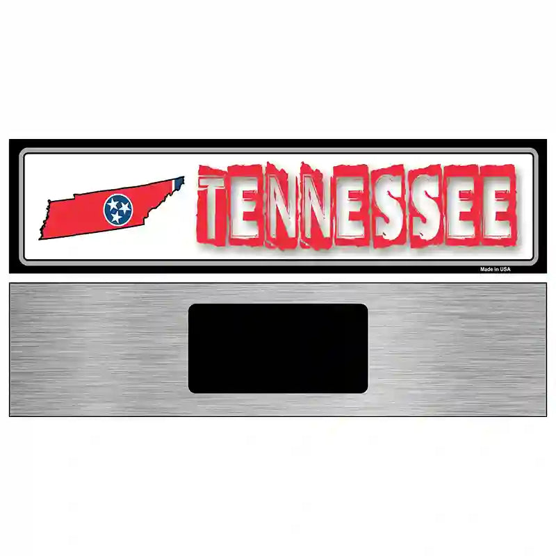 Tennessee State Outline Novelty Metal Vanity Street Sign 6" x 1.5" (KM)