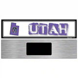 Utah State Outline Novelty Metal Vanity Street Sign 6" x 1.5" (KM)