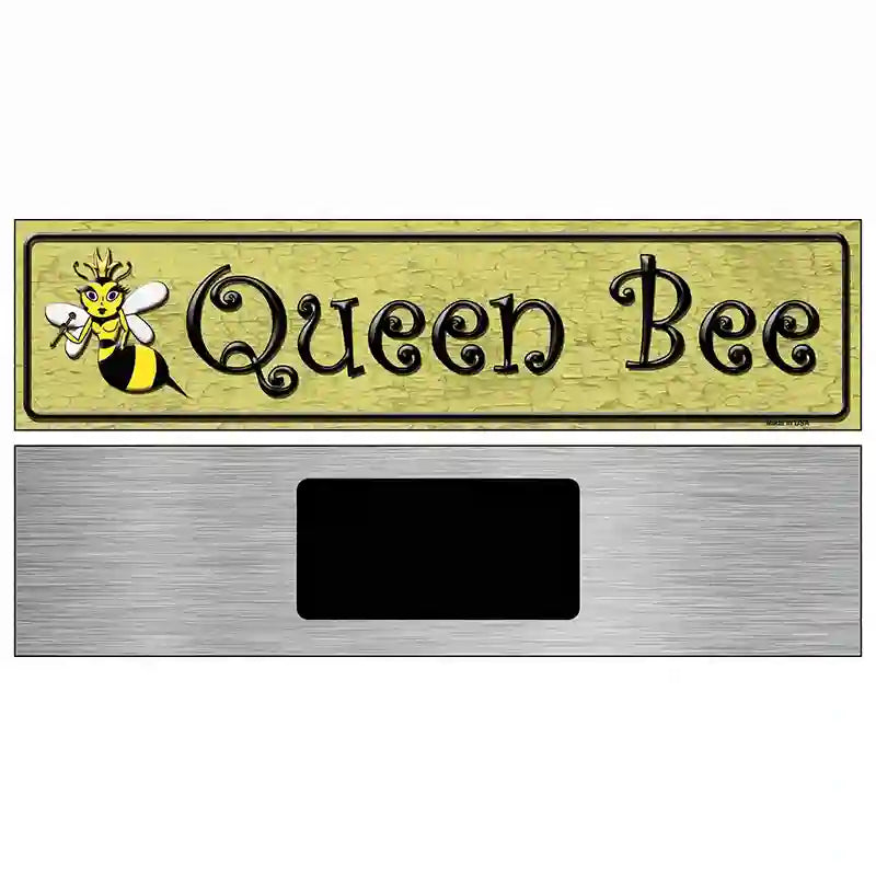 Queen Bee Gold Novelty Metal Street Sign 6" x 1.5" (KM)