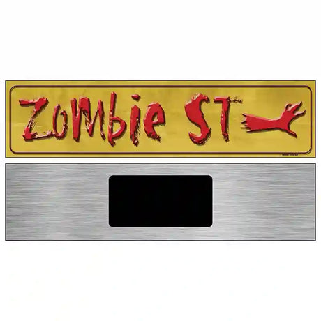 Zombie Street Metal Novelty Street Sign 6" x 1.5" (KM)