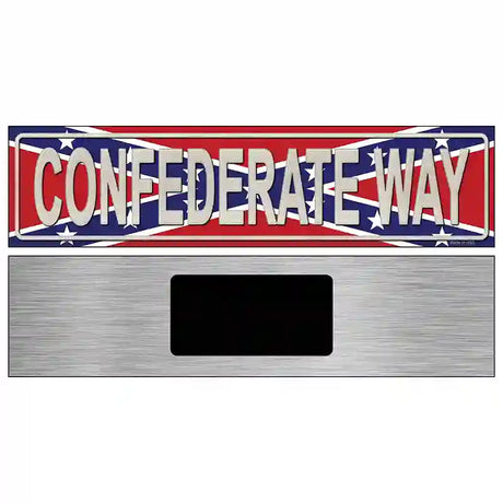 Confederate Way Metal Novelty Street Sign 6" x 1.5" (KM)