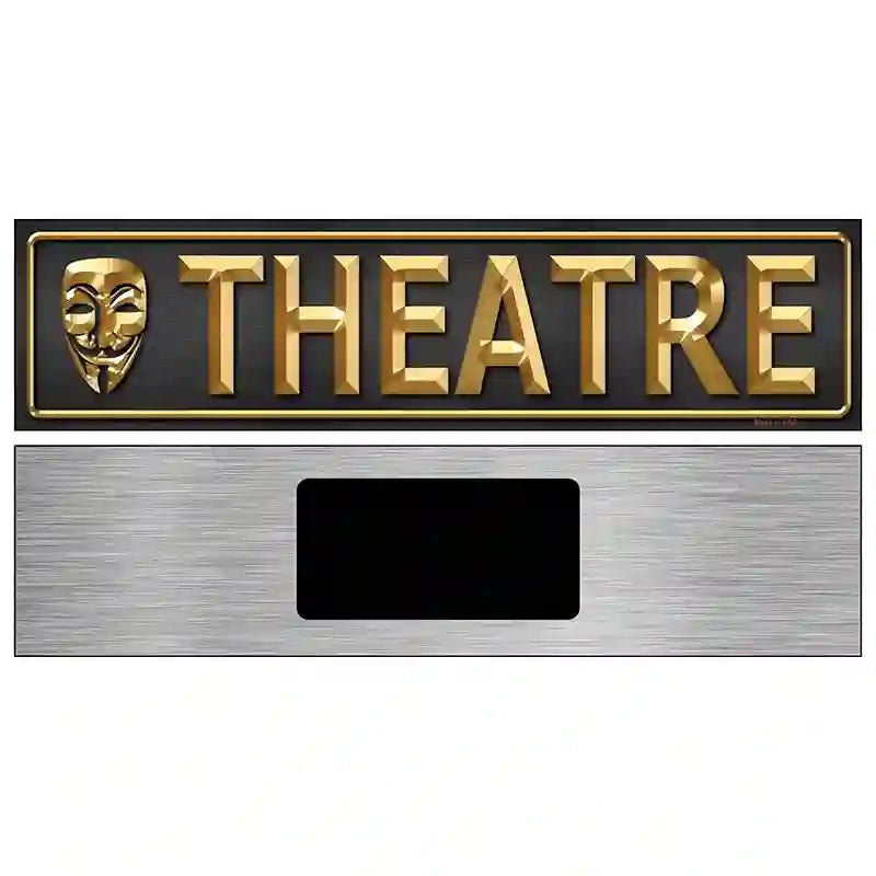 Theatre Metal Novelty Street Sign 6" x 1.5" (KM)