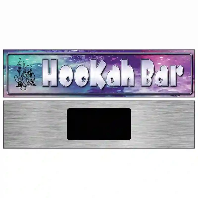 Hookah Bar Metal Novelty Street Sign 6" x 1.5" (KM)