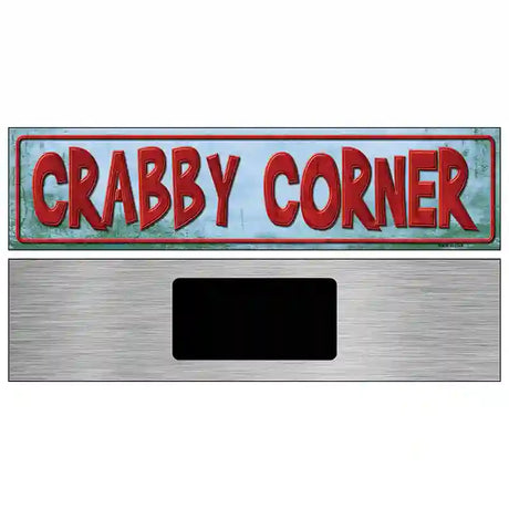 Crabby Corner Metal Novelty Street Sign 6" x 1.5" (KM)