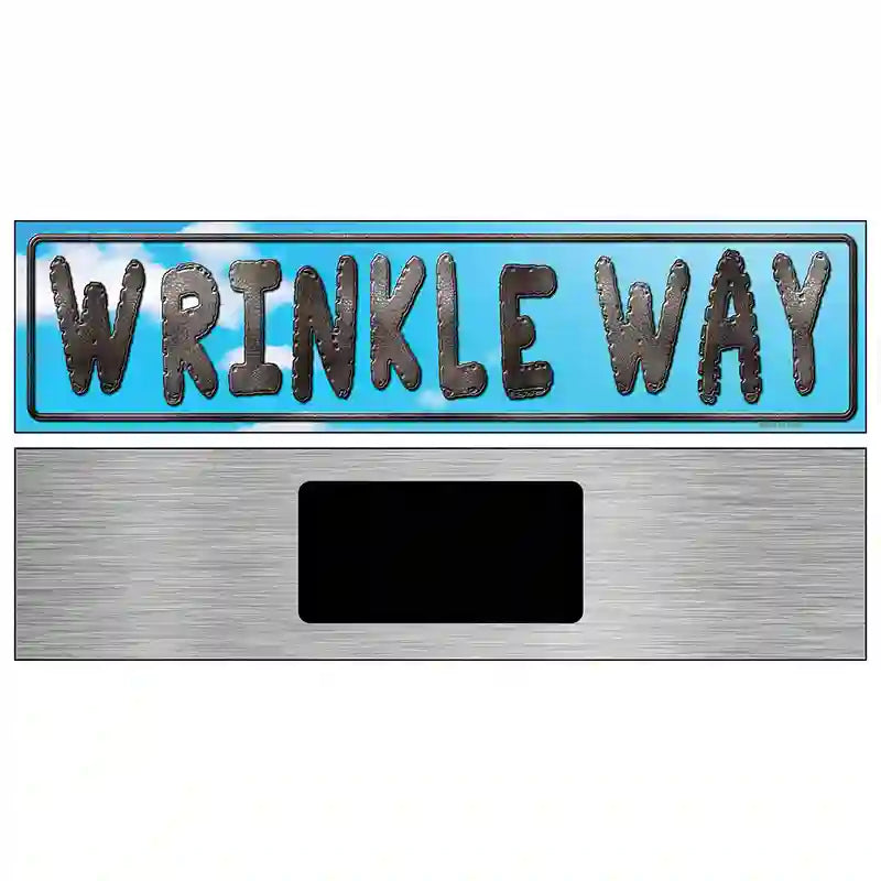 Wrinkle Way Metal Novelty Street Sign 6" x 1.5" (KM)