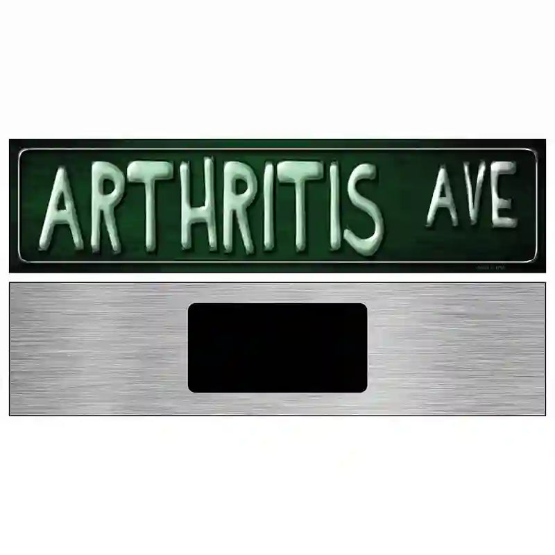 Arthritis Ave Metal Novelty Street Sign 6" x 1.5" (KM)