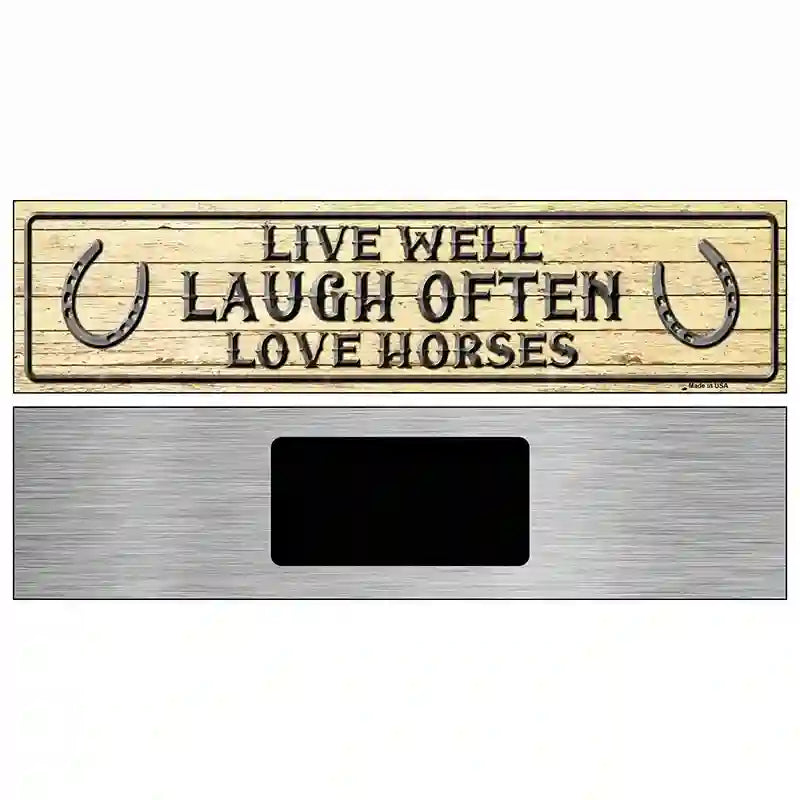 Laugh Often Metal Novelty Street Sign 6" x 1.5" (KM)