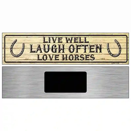 Laugh Often Metal Novelty Street Sign 6" x 1.5" (KM)