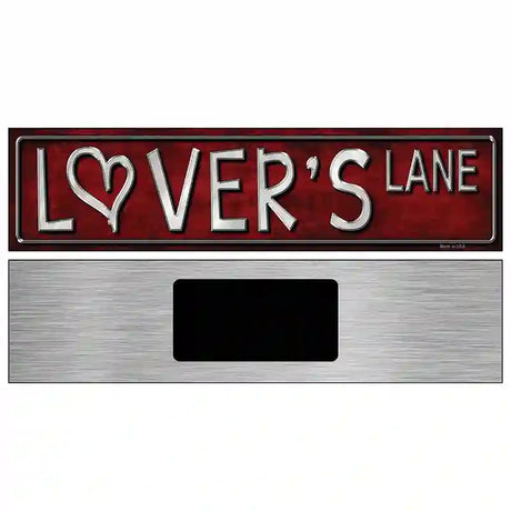 Lovers Lane Metal Novelty Street Sign 6" x 1.5" (KM)