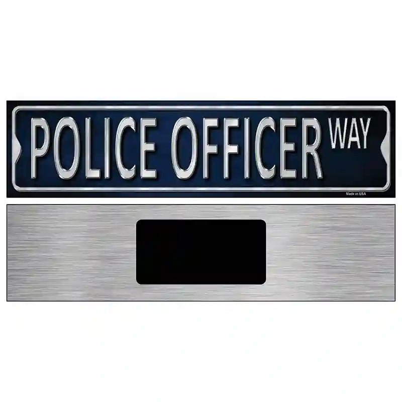 Police Officer Metal Novelty Street Sign 6" x 1.5" (KM)