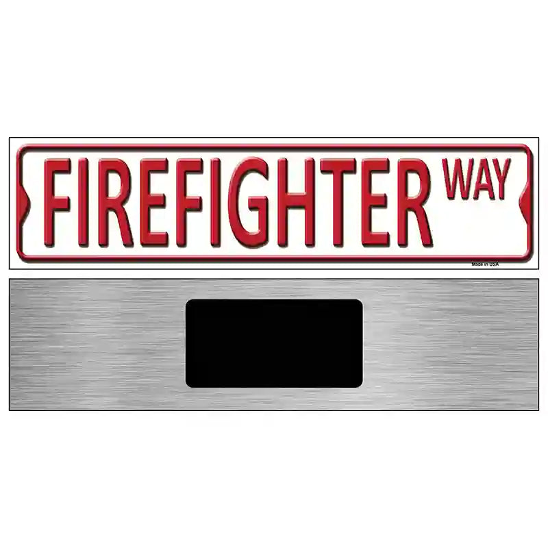 Firefighter Way Metal Novelty Street Sign 6" x 1.5" (KM)