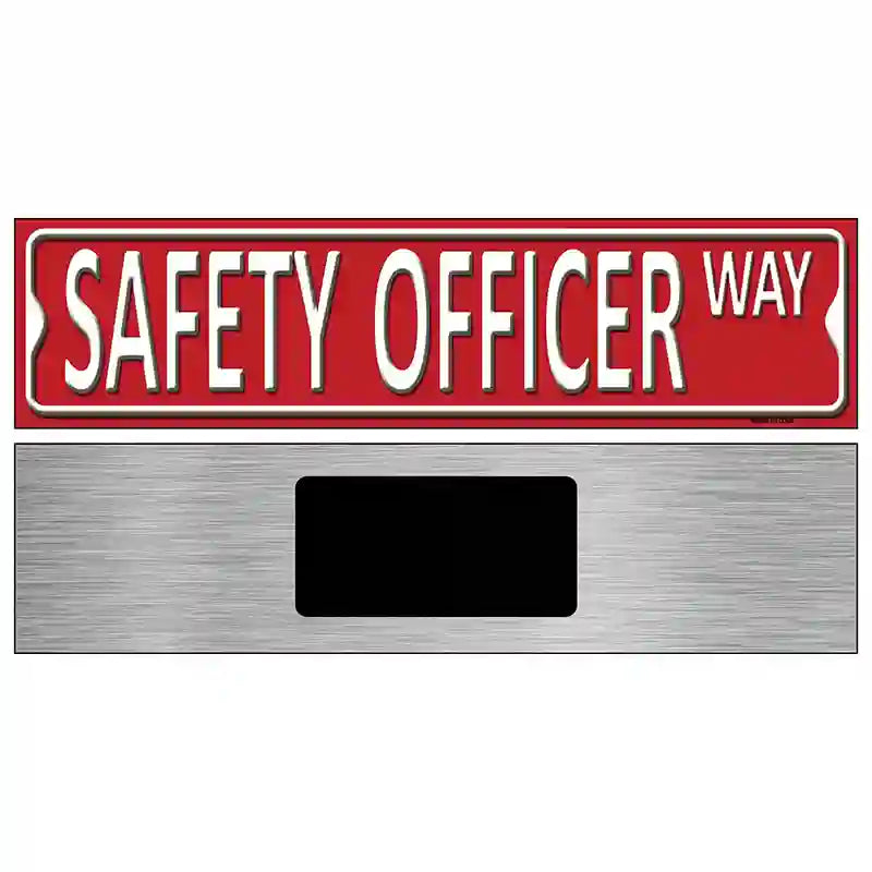 Safety Officer Way Metal Novelty Street Sign 6" x 1.5" (KM)