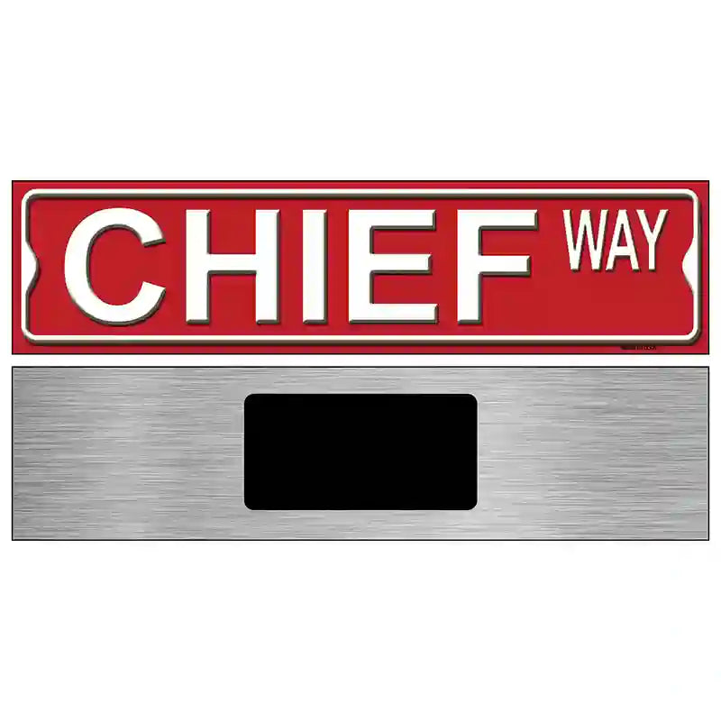 Chief Way Metal Novelty Street Sign 6" x 1.5" (KM)