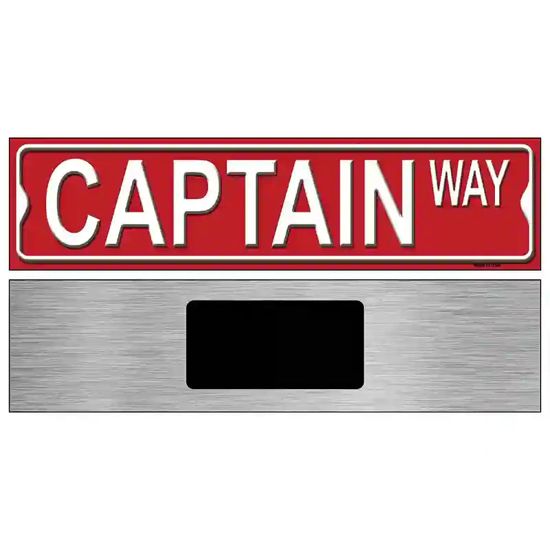 Captain Way Metal Novelty Street Sign 6" x 1.5" (KM)