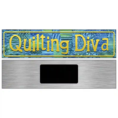 Quilting Diva Metal Novelty Street Sign 6" x 1.5" (KM)