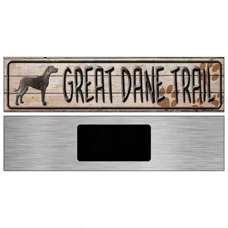 Great Dane Trail Novelty Metal Street Sign 6" x 1.5" (KM)