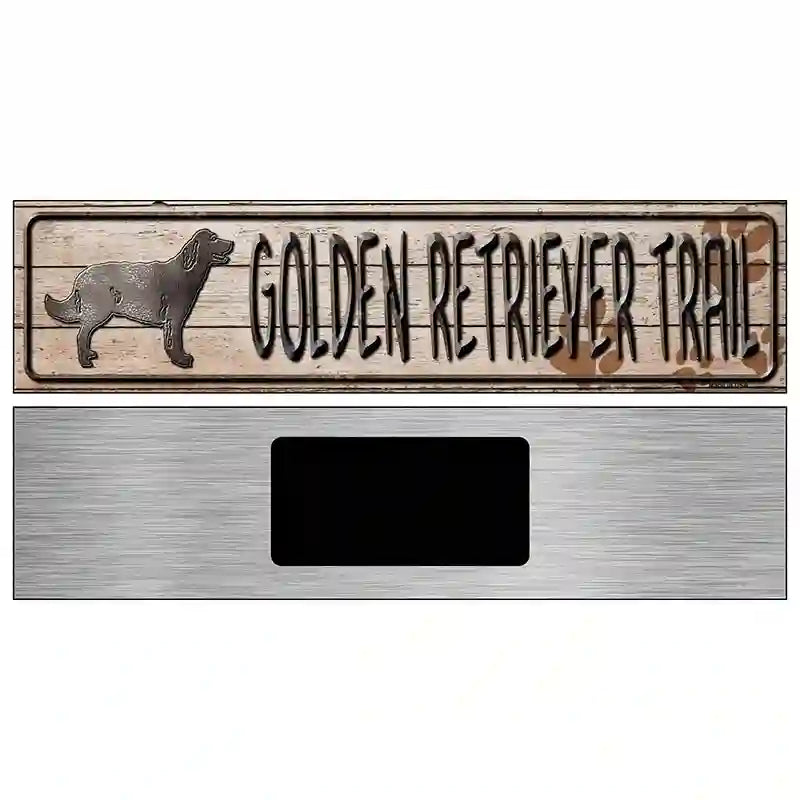 Golden Retriever Novelty Metal Street Sign 6" x 1.5" (KM)