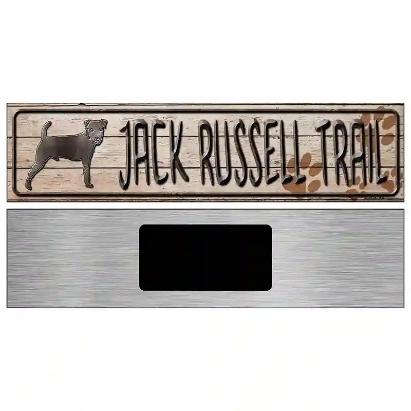 Jack Russell Trail Novelty Metal Street Sign 6" x 1.5" (KM)