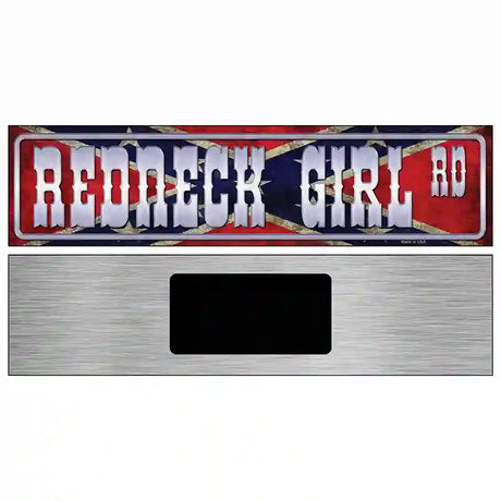 Redneck Girl Rd Novelty Metal Street Sign 6" x 1.5" (KM)