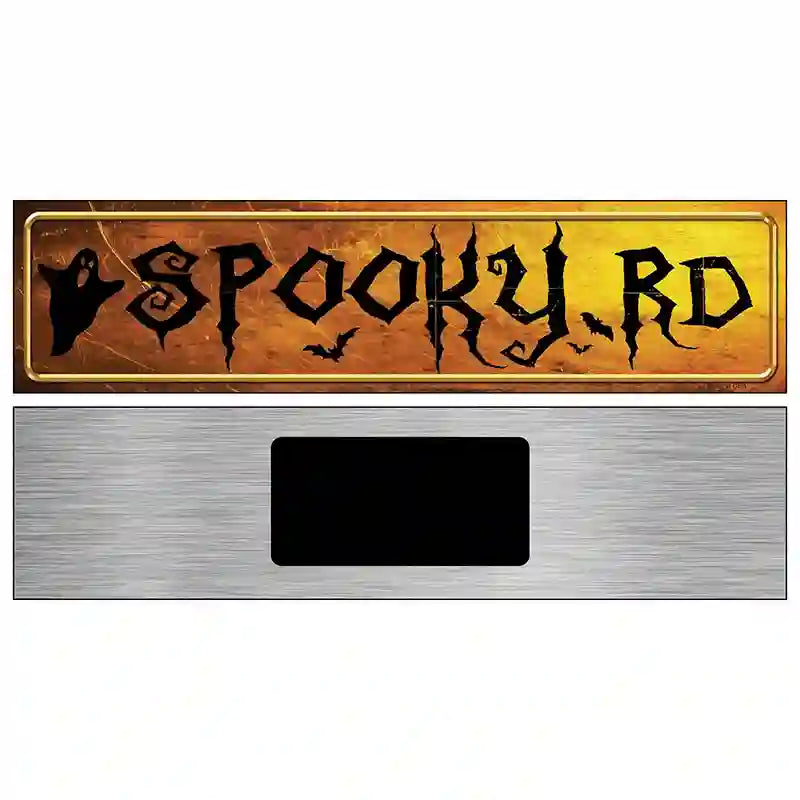 Spooky Road Novelty Metal Street Sign 6" x 1.5" (KM)