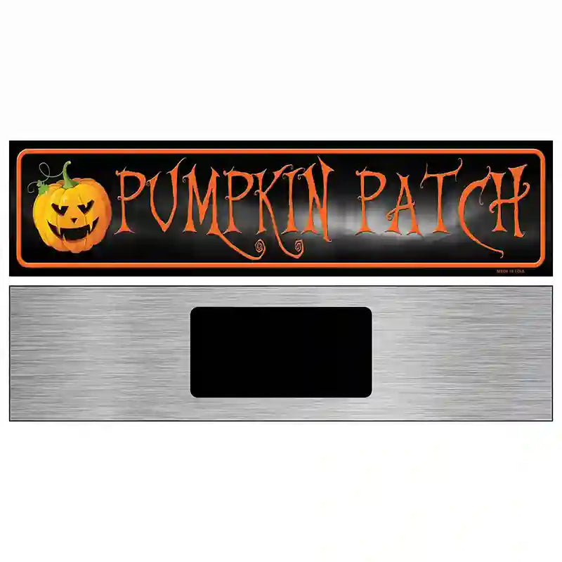 Pumpkin Patch Novelty Metal Street Sign 6" x 1.5" (KM)