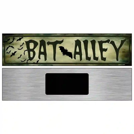 Bat Alley Novelty Metal Street Sign 6" x 1.5" (KM)