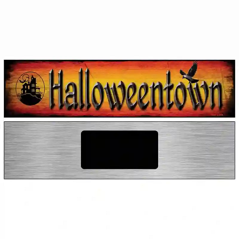 Halloweentown Novelty Metal Street Sign 6" x 1.5" (KM)