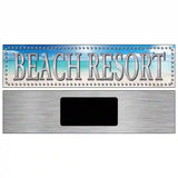 Beach Resort Novelty Metal Street Sign 6" x 1.5" (KM)