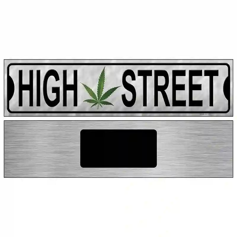 High Street Novelty Metal Street Sign 6" x 1.5" (KM)