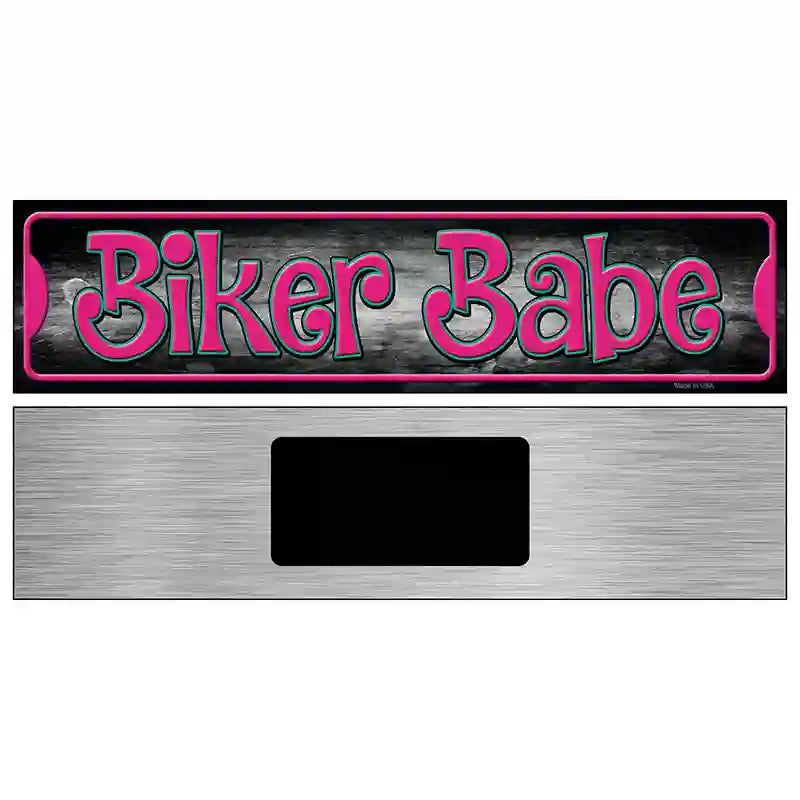 Biker Babe Novelty Metal Street Sign 6" x 1.5" (KM)