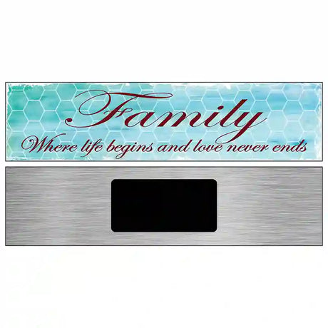 Family Novelty Metal Street Sign 6" x 1.5" (KM)