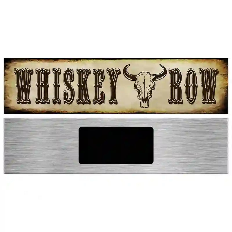 Whiskey Row Novelty Metal Street Sign 6" x 1.5" (KM)