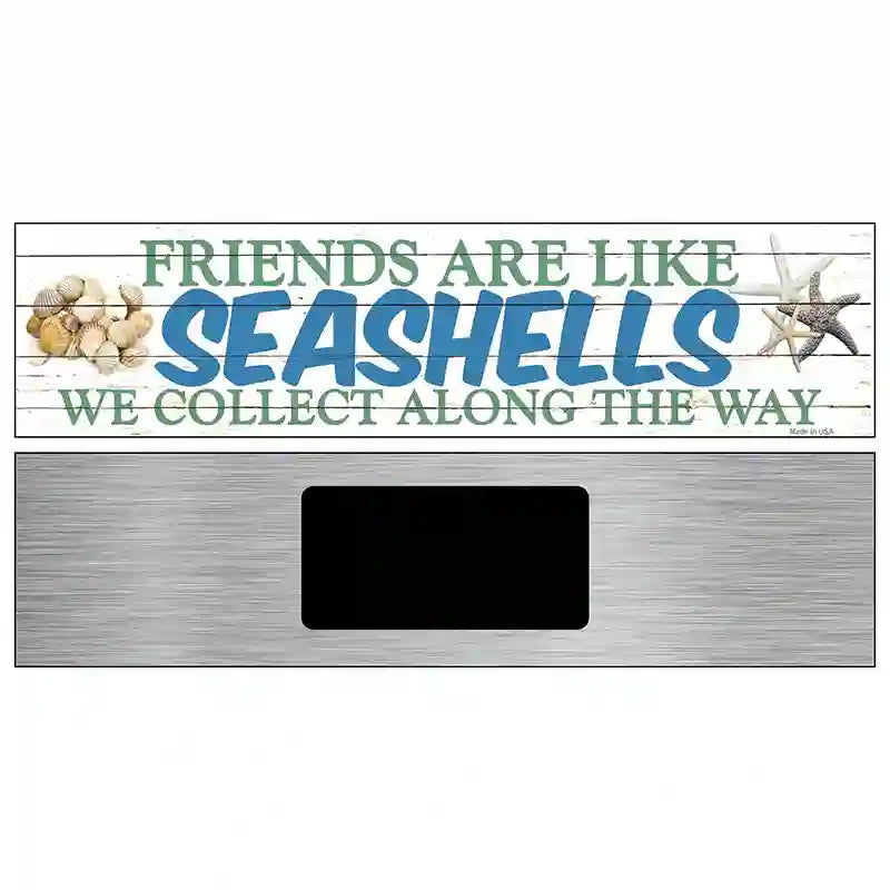 Seashells Novelty Metal Street Sign 6" x 1.5" (KM)