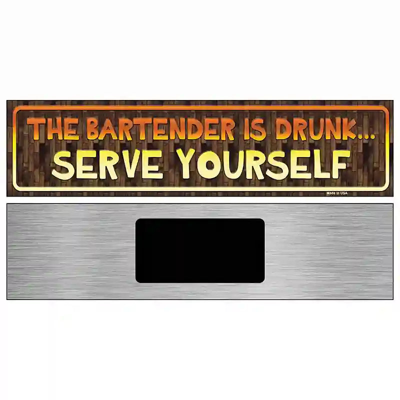 Serve Yourself Novelty Metal Street Sign 6" x 1.5" (KM)