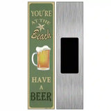 You Are At The Beach Novelty Metal Street Sign 6" x 1.5" (KM)