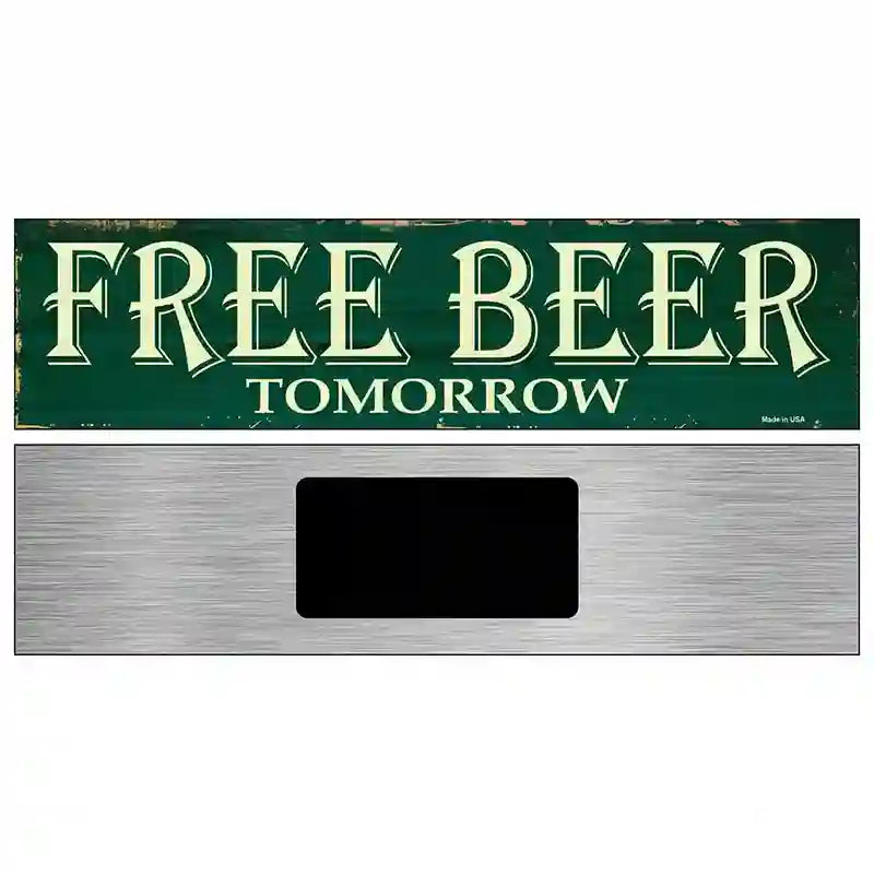 Free Beer Novelty Metal Street Sign 6" x 1.5" (KM)