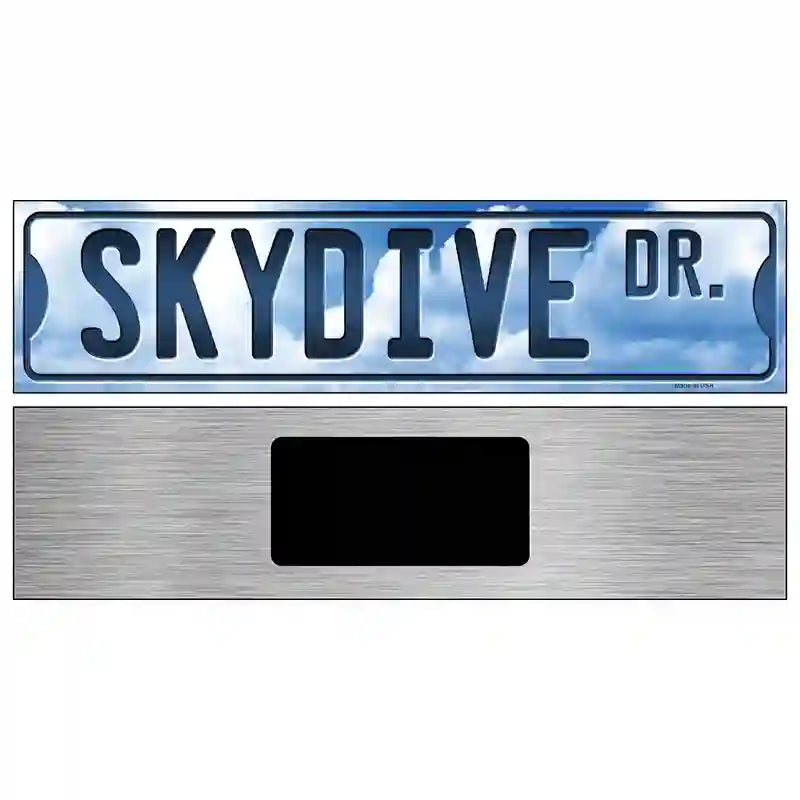 Skydive Dr Novelty Metal Street Sign 6" x 1.5" (KM)